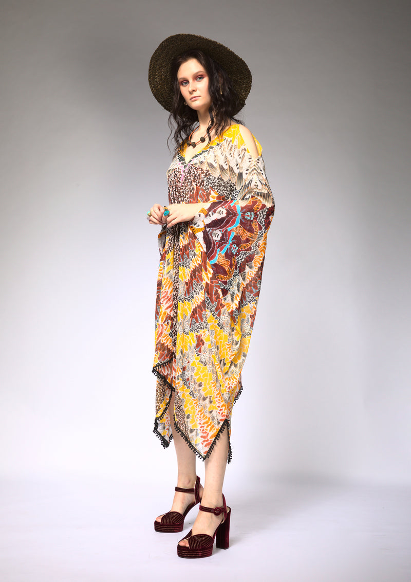 SQUARE MIDI KAFTAN - korecollections