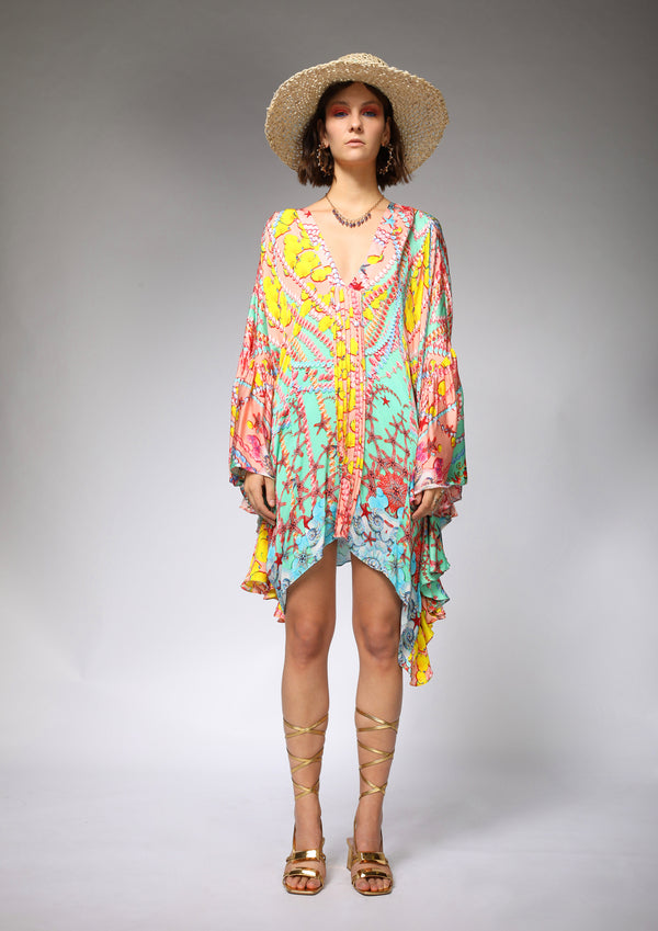 RUFFLED LONG KAFTAN - korecollections