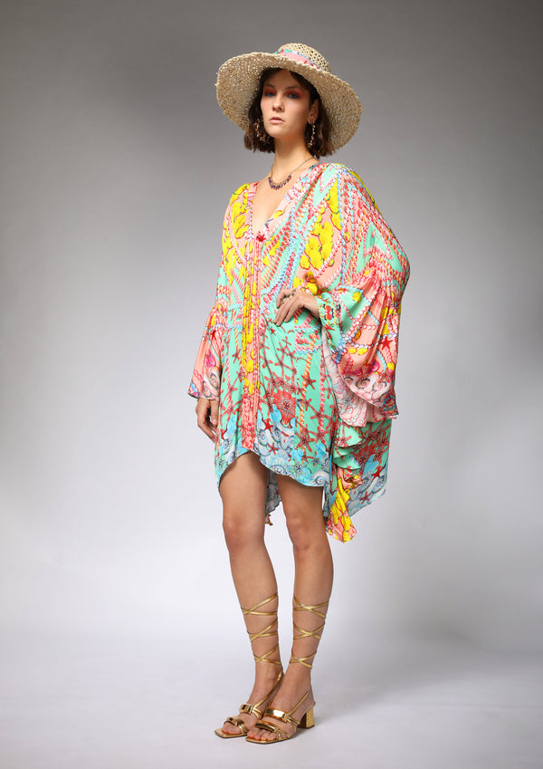 RUFFLED LONG KAFTAN - korecollections